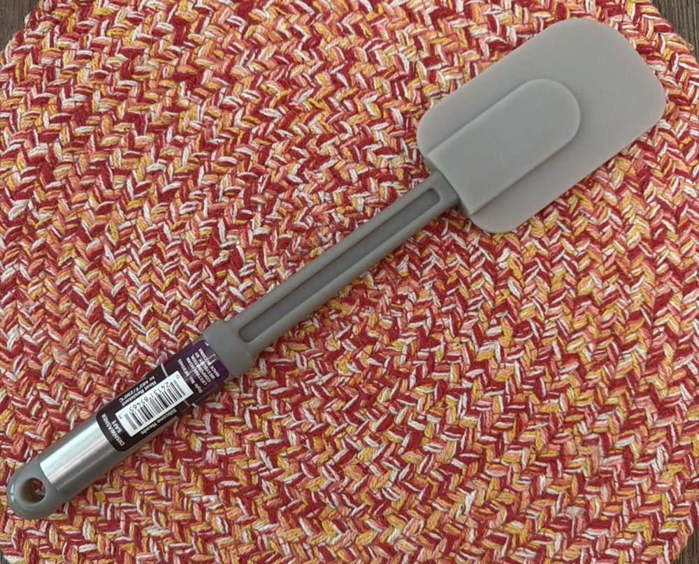 Hoffritz 13.5" Long Cooking Spreading Spatula Rubber Silicone Utensil Gray NEW